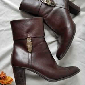 Brown Etienne Aigner Leather Boots